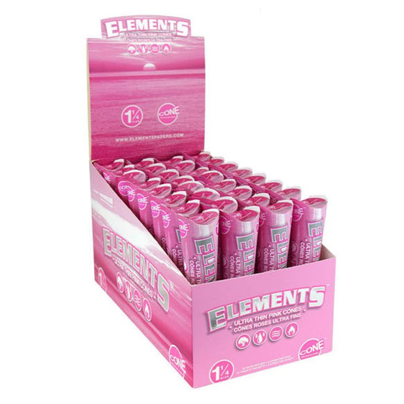 Elements - Pink Pre Rolled Cones