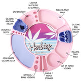 Blazy Susan - Herbies Pink & Blue Logo